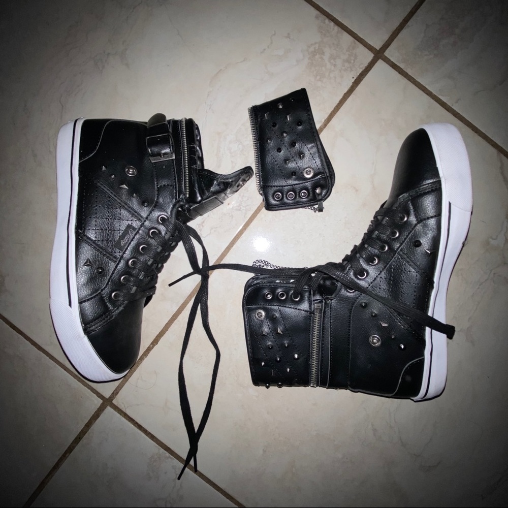 SPIKED ADJUSTABLE/REMOVABLE HIGH TOPS